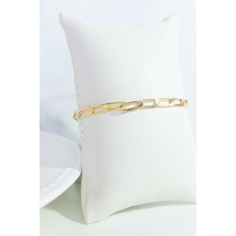 Pulseira Corrente Chapada Banhado em Ouro 18k MASCULINA