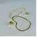 Brinco Médio com Coração Vazado Horizontal Banhado em Ouro 18k - Dourado