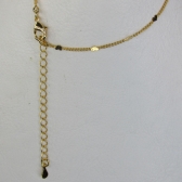 Tornozeleira com Micro Corações na Corrente Banhado em Ouro 18k - Dourado