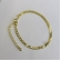 Pulseira Meia Fita Meia Corrente Banhado em Ouro 18k - Dourado