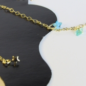 Tornozeleira de Estrelas de Zircônias Banhado em Ouro 18k - Dourado