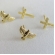 Duo de Cruz e Espírito Santo Banhado em Ouro 18k - Dourado