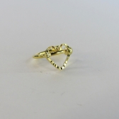 Piercing Fake com Coração Banhado em Ouro 18k - Dourado