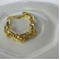 Pulseira de Elos Intercalados Grandes Banhados a Ouro 18k - Dourado
