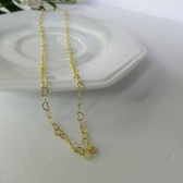 Colar de Corrente com Elos em Coração Banhado em Ouro 18k - Dourado