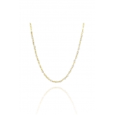 Choker com Coração Vazado Pequeno Interligado Banhado em Ouro 18k - Dourado