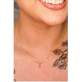 Choker Com Ponto De Luz Banhado em Ouro 18k - Dourado
