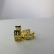 Brinco Argola Trabalhada Vazada com 4 Zircônias Banhado em Ouro 18k - Dourado