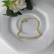Pulseira Elos Redondos Com Faixa de Zircônia Banhado em Ouro 18k - Dourado