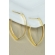Brinco Argola Oval Banhado em Ouro 18k - Dourado