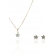 Conjunto Estrelas com Zircônia Banhado em Ouro 18k - Dourado
