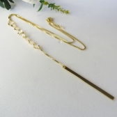 Colar Cumprido com Mini Pérolas e Fio Banhado em Ouro 18k - Dourado