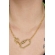 Colar Corrente de Elo Largo com Fecho Boia e Mosquetão Banhado em Ouro 18k - Dourado