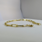 Pulseira Corrente Cartier 1.6 Diamantada Banhado em Ouro 18k MASCULINA - Dourado