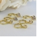 Trio Argolinha Coração de Zircônia Banhado em Ouro 18k - Dourado