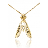 Colar Nossa Senhora Com Zircônias Brancas Banhado em Ouro 18k - Dourado