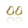Brinco De Coração Com Micro Zircônia Incrustada Banhado em Ouro 18k - Dourado