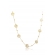 Colar Longo com Bolinha e Flor Banhado em Ouro 18k - Dourado