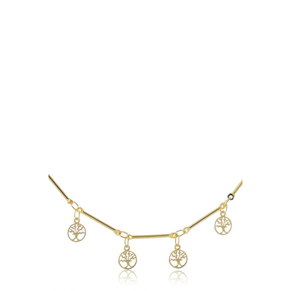 Choker Árvores da Vida Banhado em Ouro 18k - Dourado