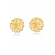 Brinco  Estrela do Mar Trabalhado Banhado em Ouro 18k - Dourado