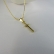 Colar Pingente Cruz com Detalhe de Zircônia Banhado em Ouro 18k - Dourado