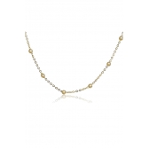 Colar Corrente com Bolinhas Banhado em Ouro 18k - Dourado