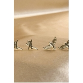 Brinco Duo com Brincos Religiosos Banhado em Ouro 18k - Dourado