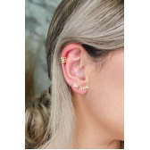 Brinco Ear Cuff Estrelas Pequenas Banhado em Ouro 18k - Dourado