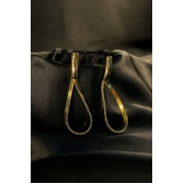 Brinco Gota Com Corrente Banhado em Ouro 18k - Dourado