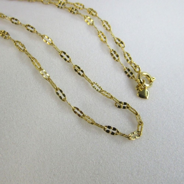 Colar Cumprido com Mini Elos Banhado em Ouro 18k - Dourado