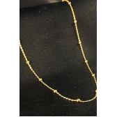 Colar de Corrente com Bolinhas Douradas Banhado em Ouro 18k - Dourado