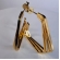 Brinco Argola Três Triangulos Banhado em Ouro 18k - Dourado
