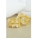 Brinco Argola Trabalhada Vazada com 4 Zircônias Banhado em Ouro 18k - Dourado
