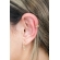 Piercing Fake Com Coração de Zircônias Coloridas Banhado em Ouro 18k - Dourado
