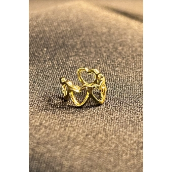 Piercing Mini Coração Banhado em Ouro 18k