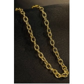 Choker Corrente Com Elos Ovalados Banhado em Ouro 18k - Dourado