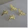 Brinco Duo com Brincos Religiosos Banhado em Ouro 18k - Dourado