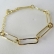 Pulseira de Elos Intercalados Com Círculo Banhado em Ouro 18k - Dourado