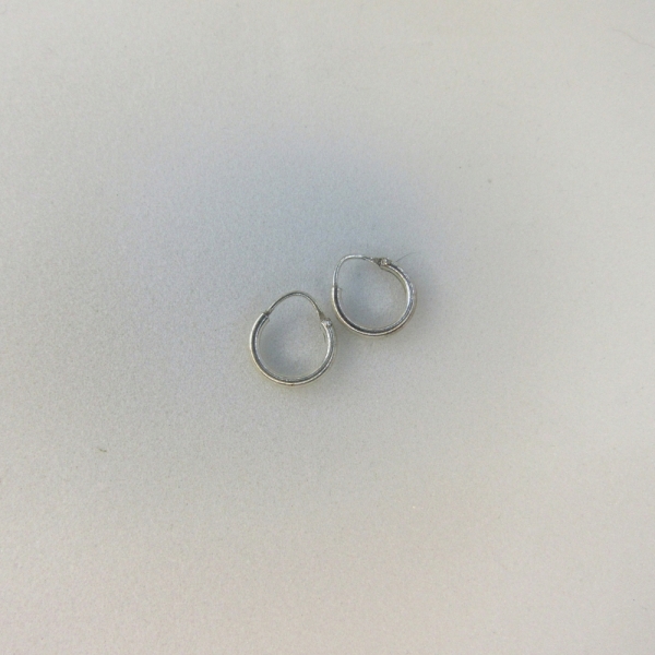 Brinco Argolinha Lisa 2x10 em Prata 925 - Prateado