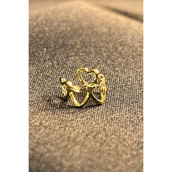 Piercing Mini Coração Banhado em Ouro 18k - Dourado