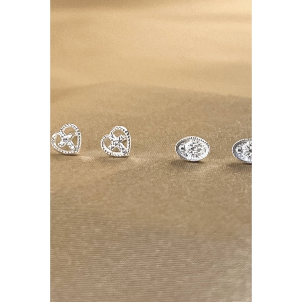 Duo Nossa Senhora da Graça e Cruz em Prata 925 - Prateado