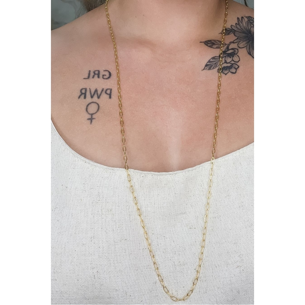 Colar Corrente Cartier 1.0 Banhado em Ouro 18k MASCULINO - Dourado