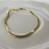 Pulseira Fita Banhado em Ouro 18k - Dourado