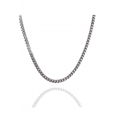 Colar Corrente Grumet 5mm Aço Inox MASCULINO - Prateado