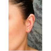 Brinco Triângulo de Zircônia Banhado em Ouro 18k - Dourado