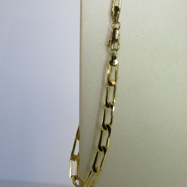 Pulseira Corrente Chapada Banhado em Ouro 18k MASCULINA - Dourado