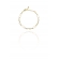 Pulseira Com Elo Ovalado e Elo Em Circulo Banhado em Ouro 18k - Dourado