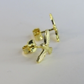 Brinco Pequeno de Espirito Santo Banhado em Ouro 18k - Dourado