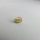 Piercing Fake Vazado com Zircônia Banhado em Ouro 18k - Dourado