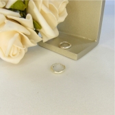 Brinco Argolinha Lisa 2x10 em Prata 925 - Prateado